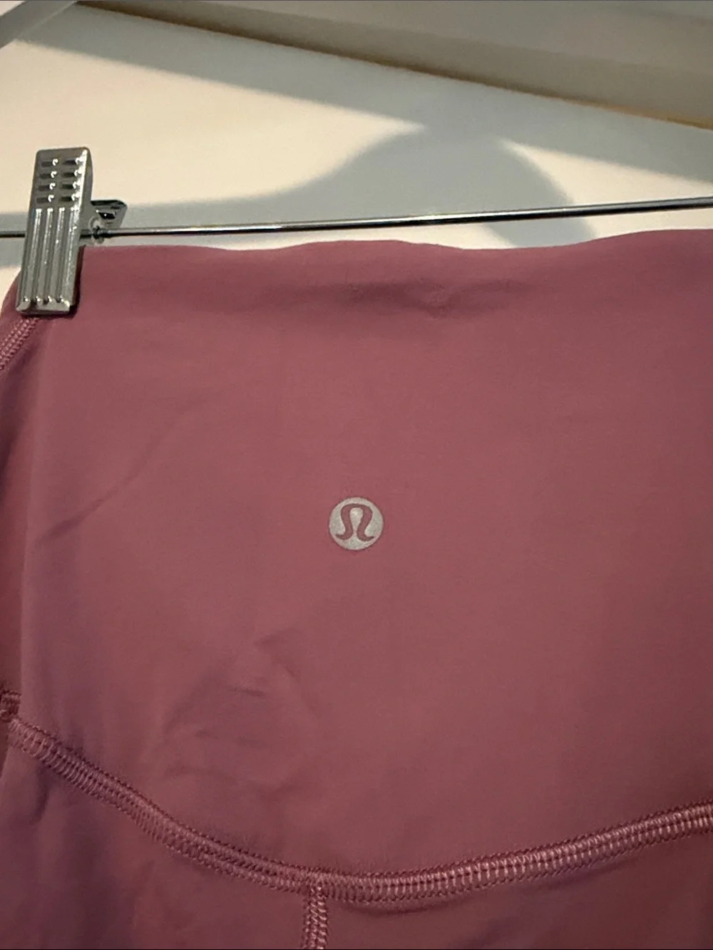 lululemon athletica mauve high-waist leggings with side pockets